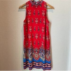 Flying Tomato Red Floral and Paisley Sleeveless
Dress - Size 6